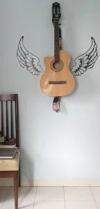 support mural guitare